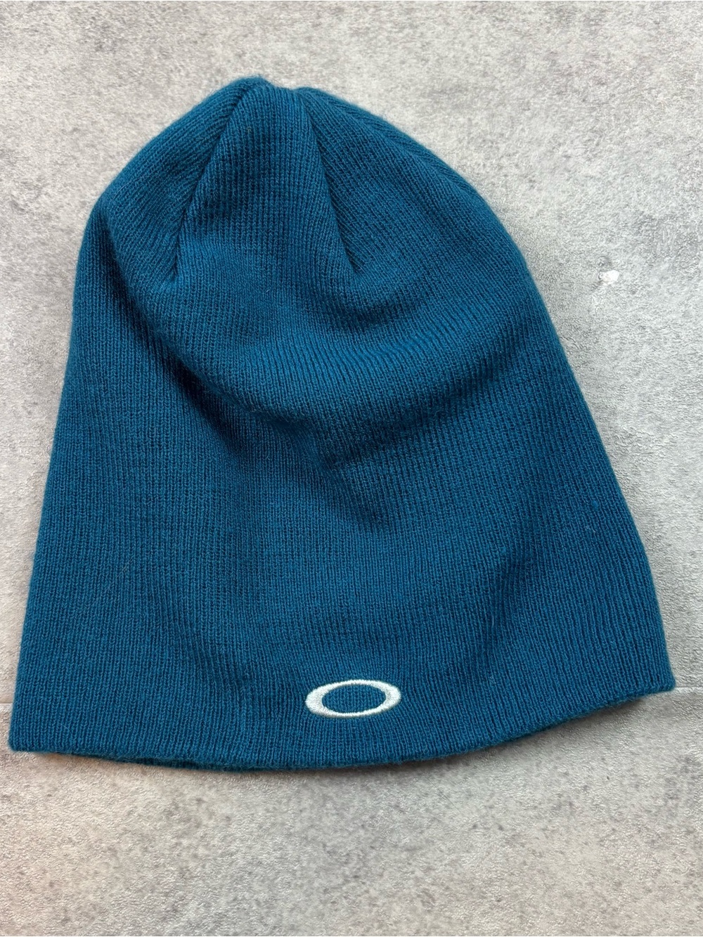 Y2k blue Oakley big o beanie